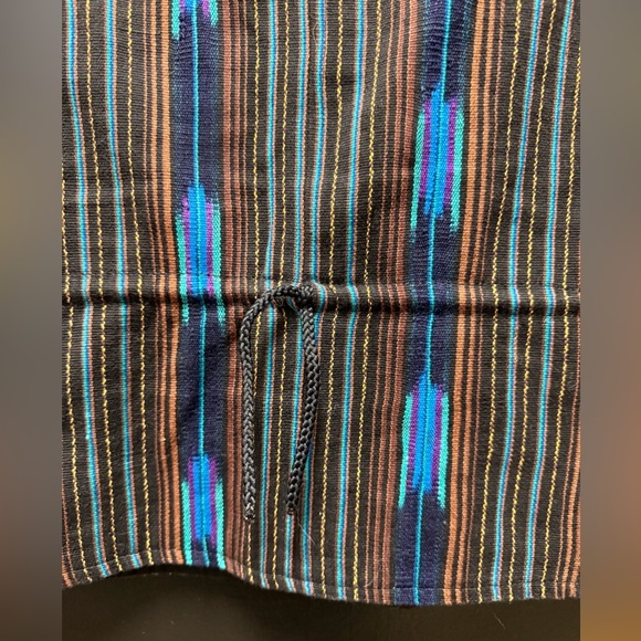 Vintage Woven Ikat Stripe Button Vest – Size Large - Picture 4 of 5